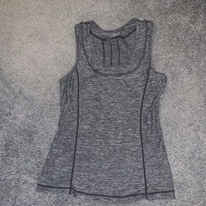 Grey Lululemon tank top with ruffle in the back